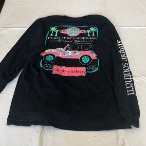 Navy simply southern long sleeve tee